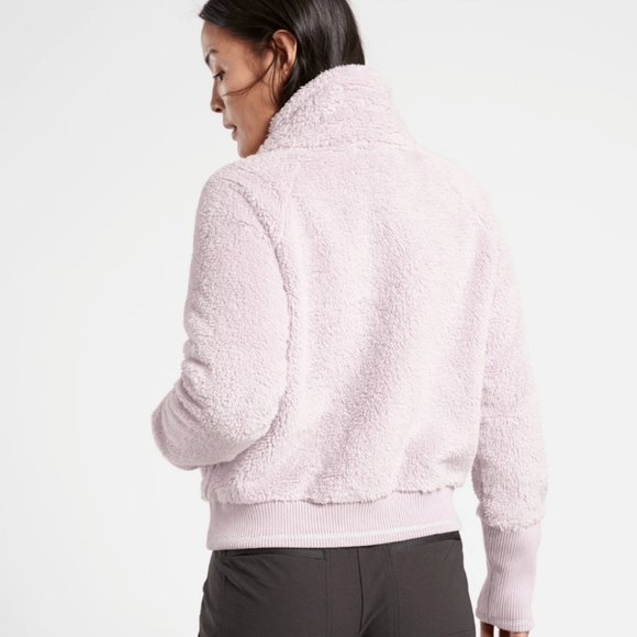 ATHLETA Shasta Purple Tugga Sherpa Warm Cozy Jacket (#486693) Size Medium - Picture 2 of 16